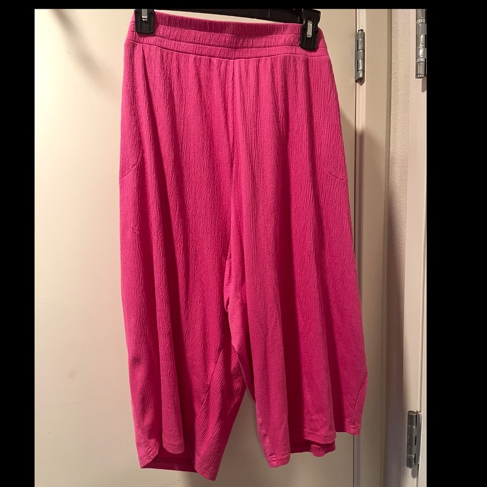 Belle by Kim Gravel Hot Pink Capri Pants